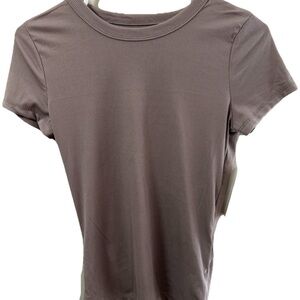 Women's Taupe Short Sleeve Top